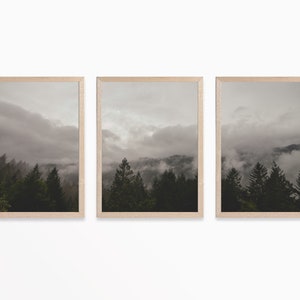 Conjunto de 3 impresiones del bosque - Home Decor Print - Impresión de montaña - Nature Wall Art - Wall Art Print - Forest Wall Art - Paisaje - Decoración del dormitorio