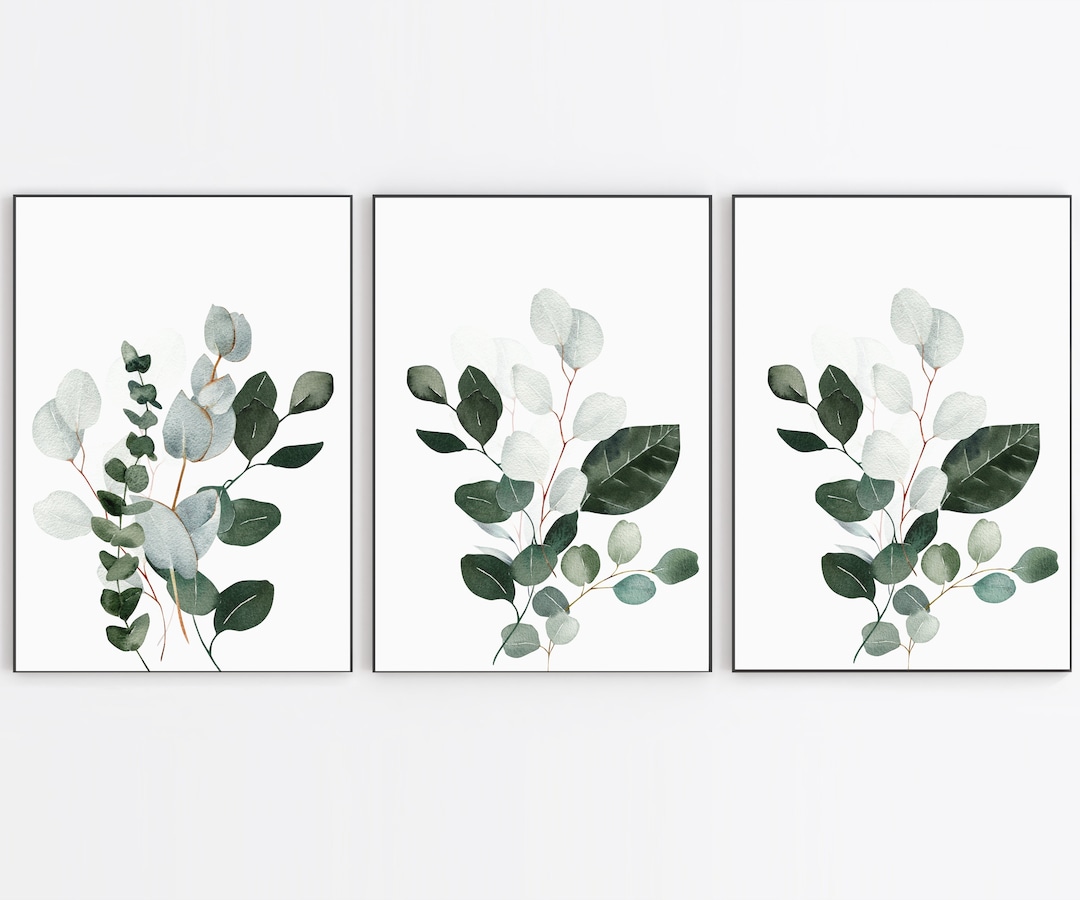Picture of Greenery Wall Art - Botanical Wall Art Decor - Watercolor Plant Print ...
