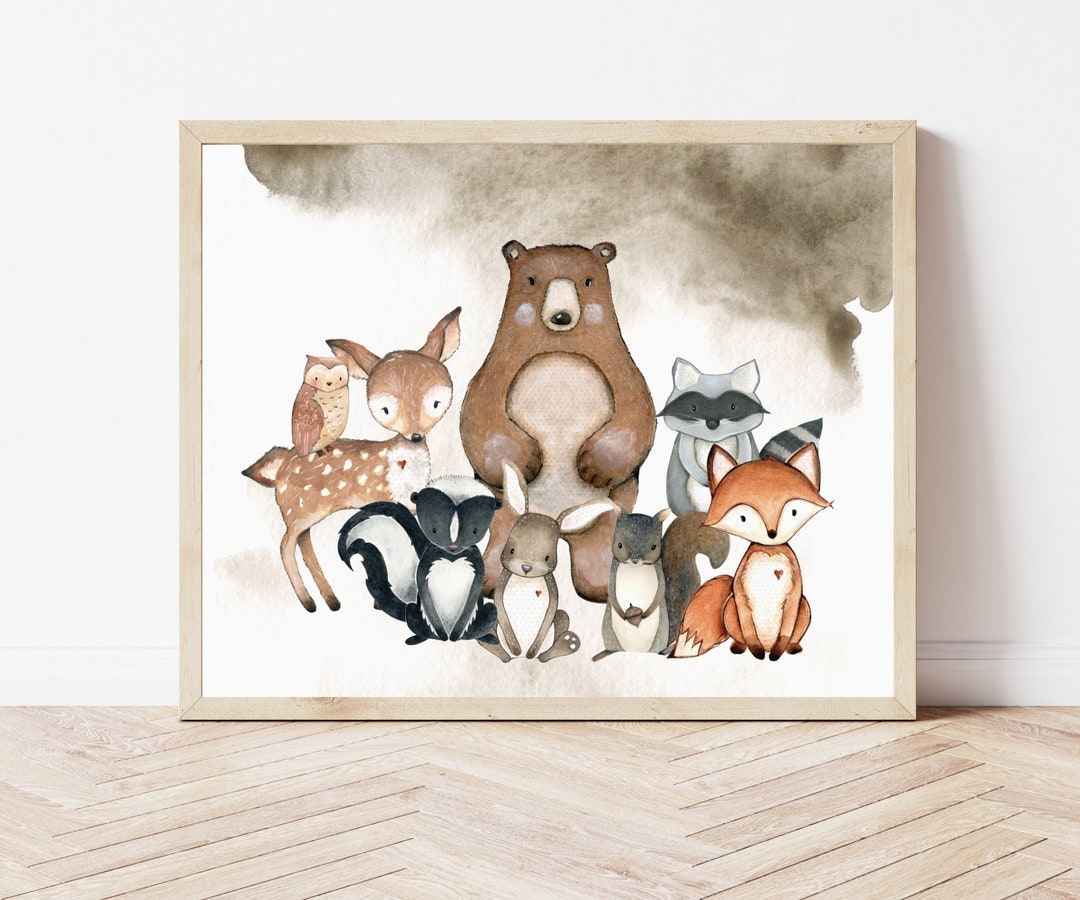 Woodland Nursery Prints - Nature Nursery Prints - Nursery Wall Art ...