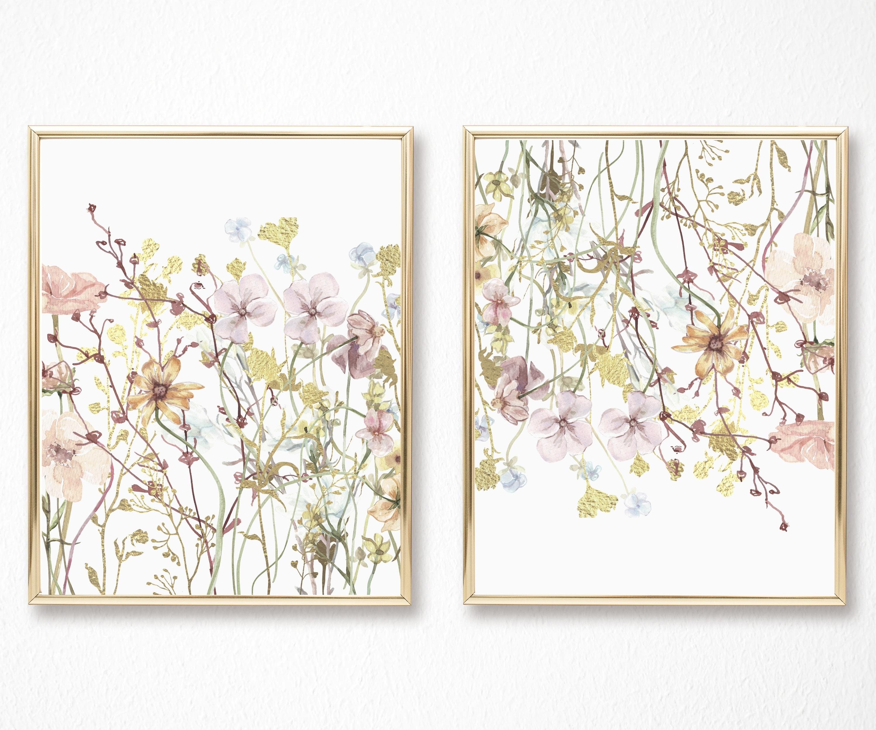 Wildflower Watercolor Print: Boho Floral Wall Art (digital Download) - Etsy