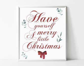 Merry Christmas Printable Art: Holiday Wall Decor (Instant Download)
