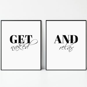 Set of 2 Bathroom Prints - Bathroom Decor - Minimalist Bathroom Print - Wall Decor Print - Bathroom Poster - Bathroom Wall Picture