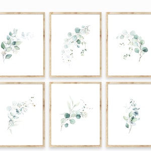 Eucalyptus Watercolor Print set of 6 Instant Art INSTANT download Printable Wall Decor,Plant Print,DOWNLOADABLE PRINTABLE,Botanical,Boho
