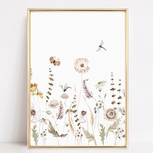 Dried Wildflower Prints - Dried Flower Decor - Floral Instant Art ...