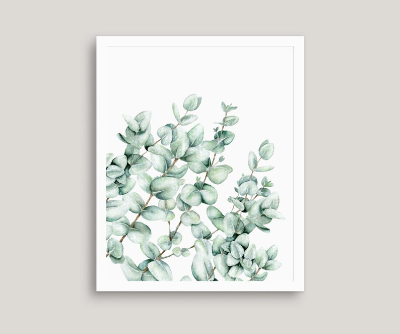 Eucalyptus Print,Wall Art Decor,Greenery,Minimalist,Farmhouse Decor,Home Decor,Botanical Print,Art Print,Herb Print,Printable Wall Decor