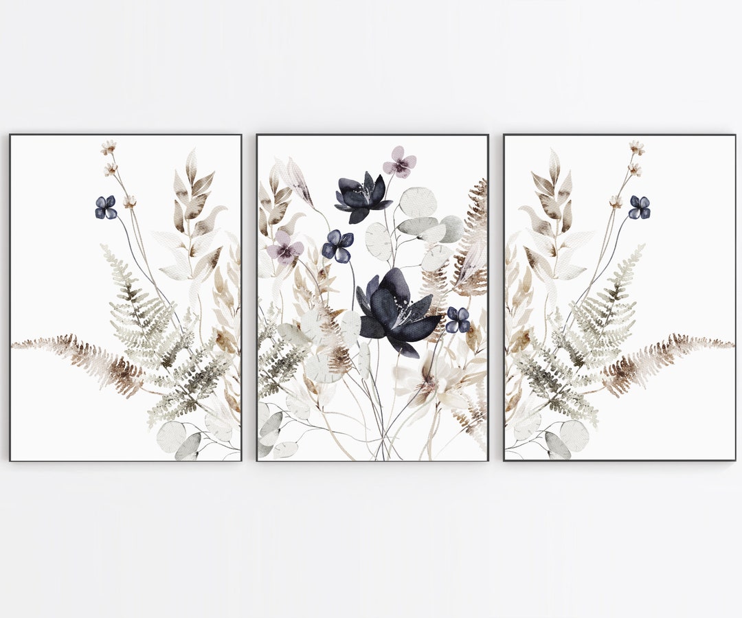 Wildflower Prints Set: Floral Botanical Wall Art (instant Download) - Etsy