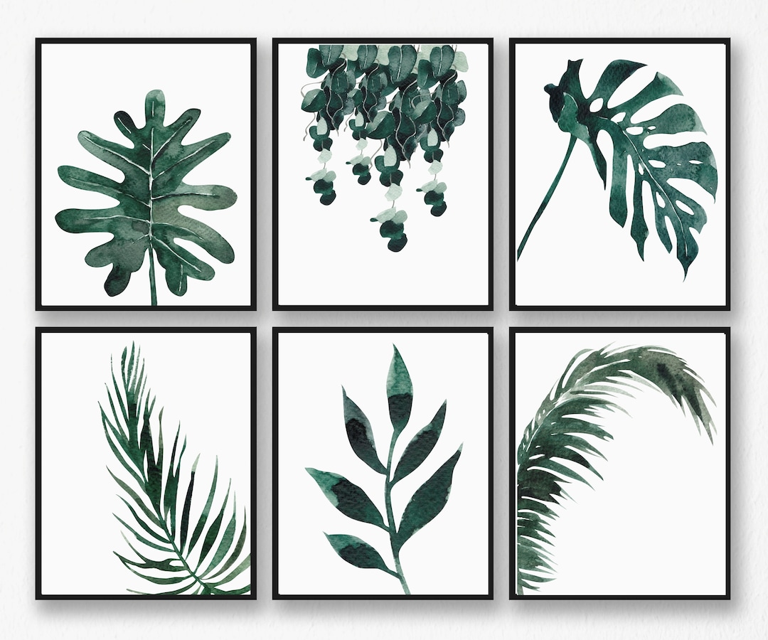 Set of 6 Prints Wall Art Print Greenery Farmhouse Decor Home Decor