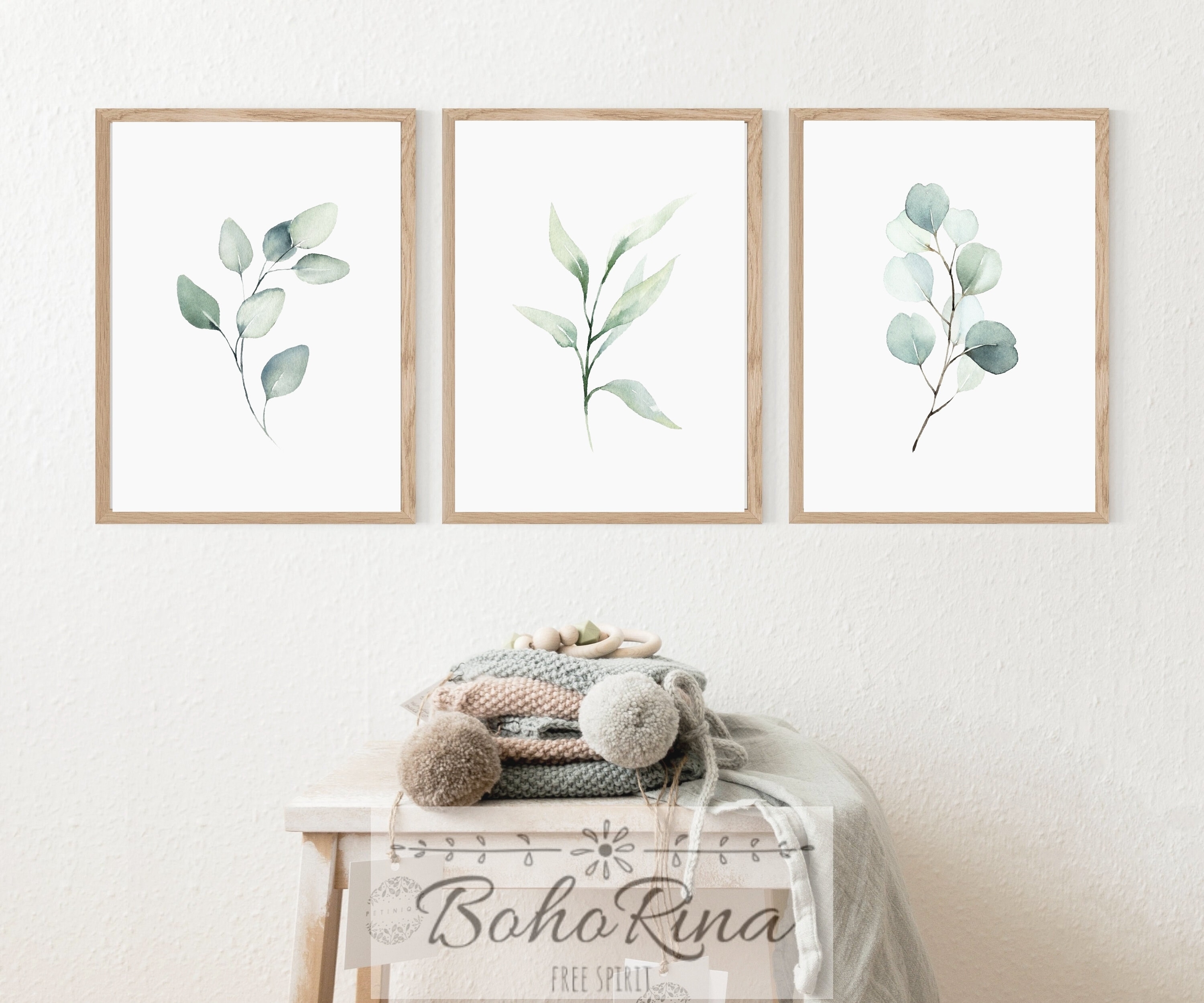 3 Eucalyptus Prints Greenery Prints Eucalyptus Set of 3 Etsy Australia