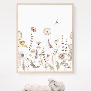 Dried Wildflower Prints - Dried Flower Decor - Floral Instant Art ...