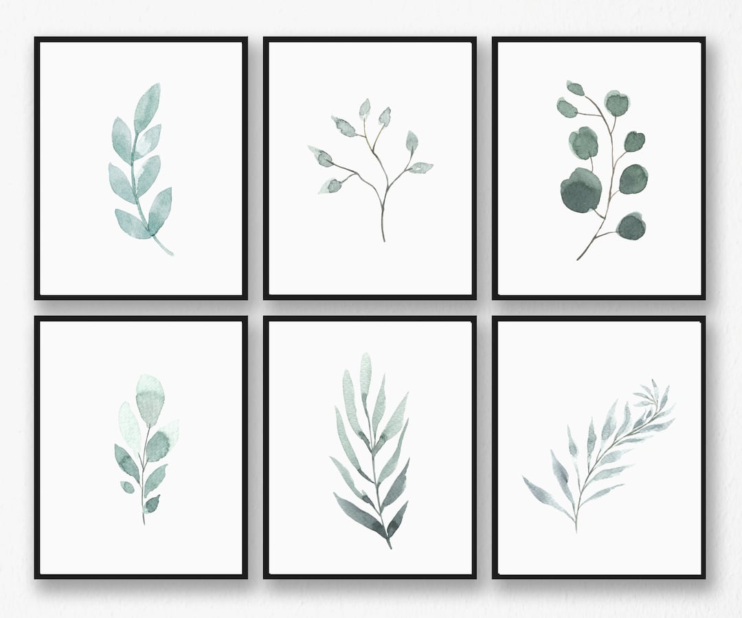 Set of 6 Prints Wall Decor Botanical Print Plant Decor Floral Wall Art