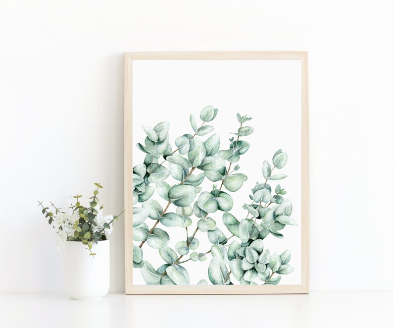Eucalyptus Print,Wall Art Decor,Greenery,Minimalist,Farmhouse Decor,Home Decor,Botanical Print,Art Print,Herb Print,Printable Wall Decor