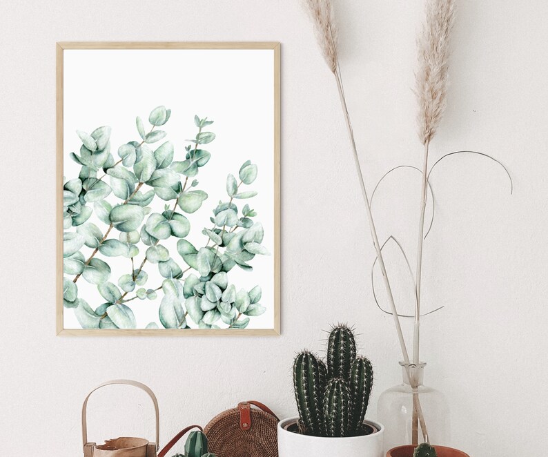 Eucalyptus Print,Wall Art Decor,Greenery,Minimalist,Farmhouse Decor,Home Decor,Botanical Print,Art Print,Herb Print,Printable Wall Decor
