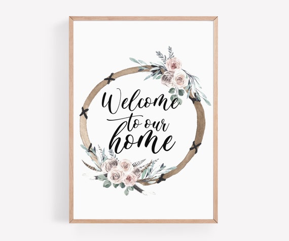 Welcome Home Printable Housewarming Gift Welcome Home Wall Art 