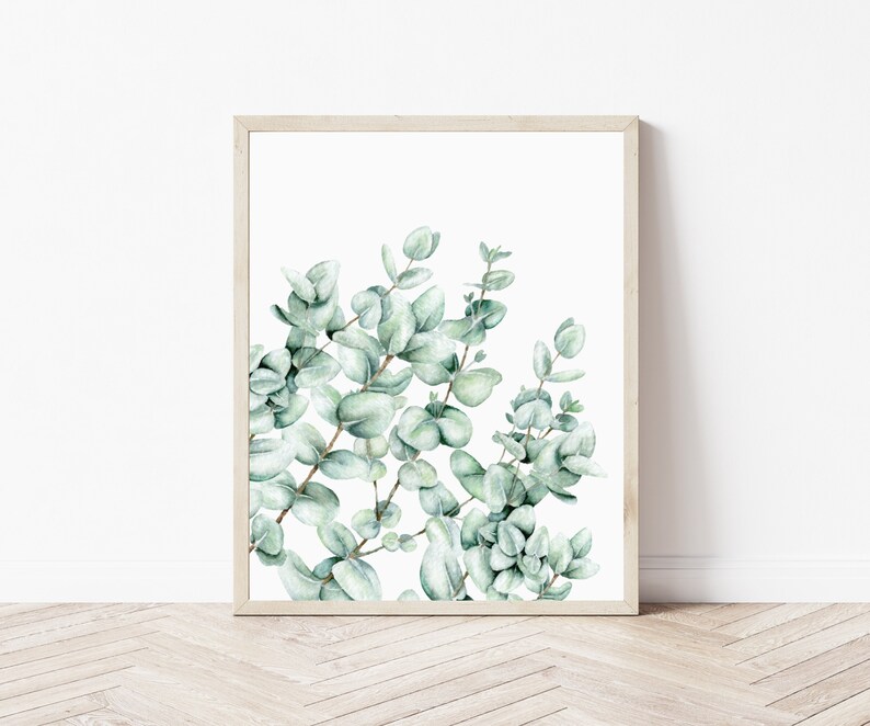 Eucalyptus Print,Wall Art Decor,Greenery,Minimalist,Farmhouse Decor,Home Decor,Botanical Print,Art Print,Herb Print,Printable Wall Decor
