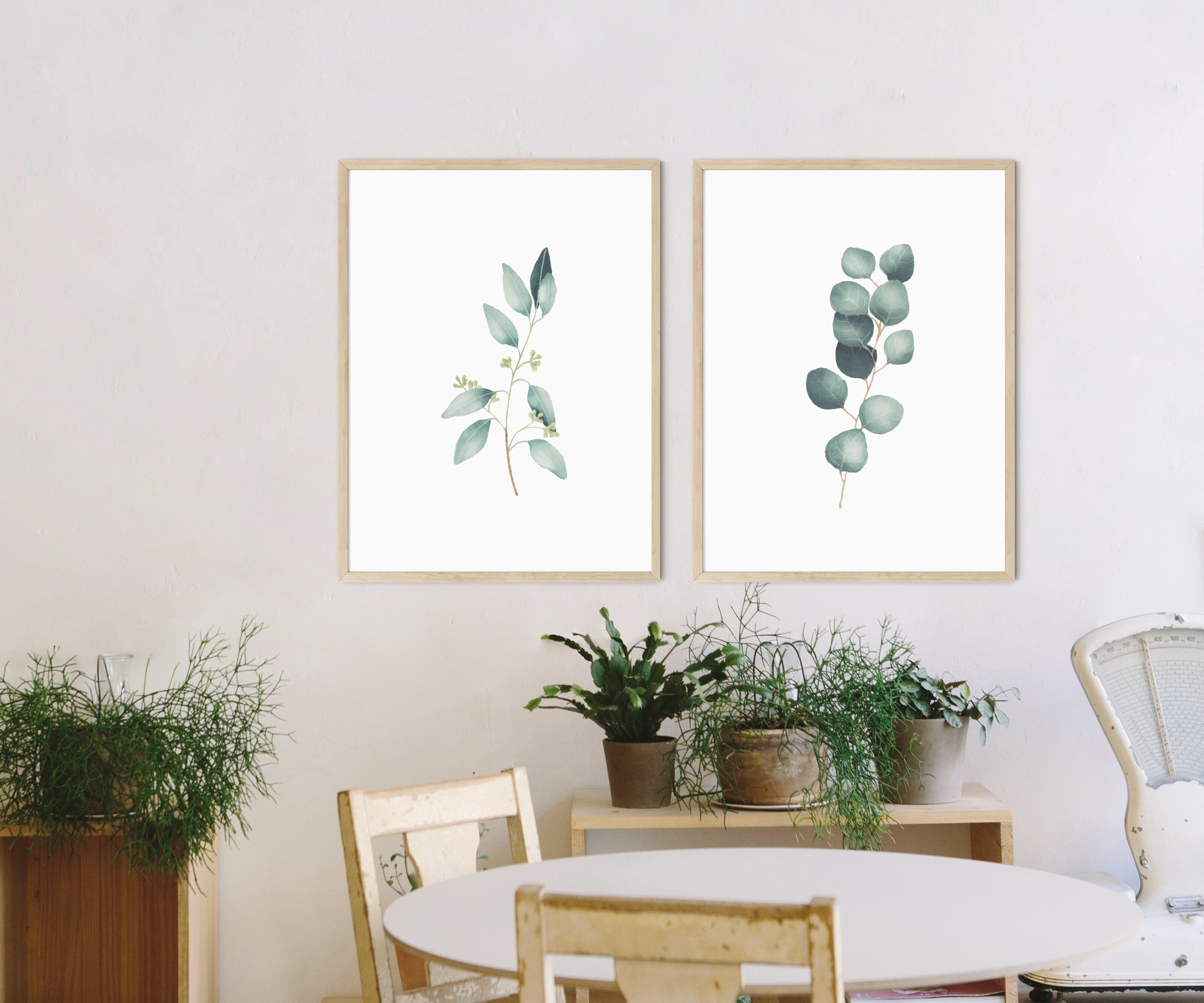 Set of 3 Wall Art Prints Botanical Wall Decor Minimalist Etsy