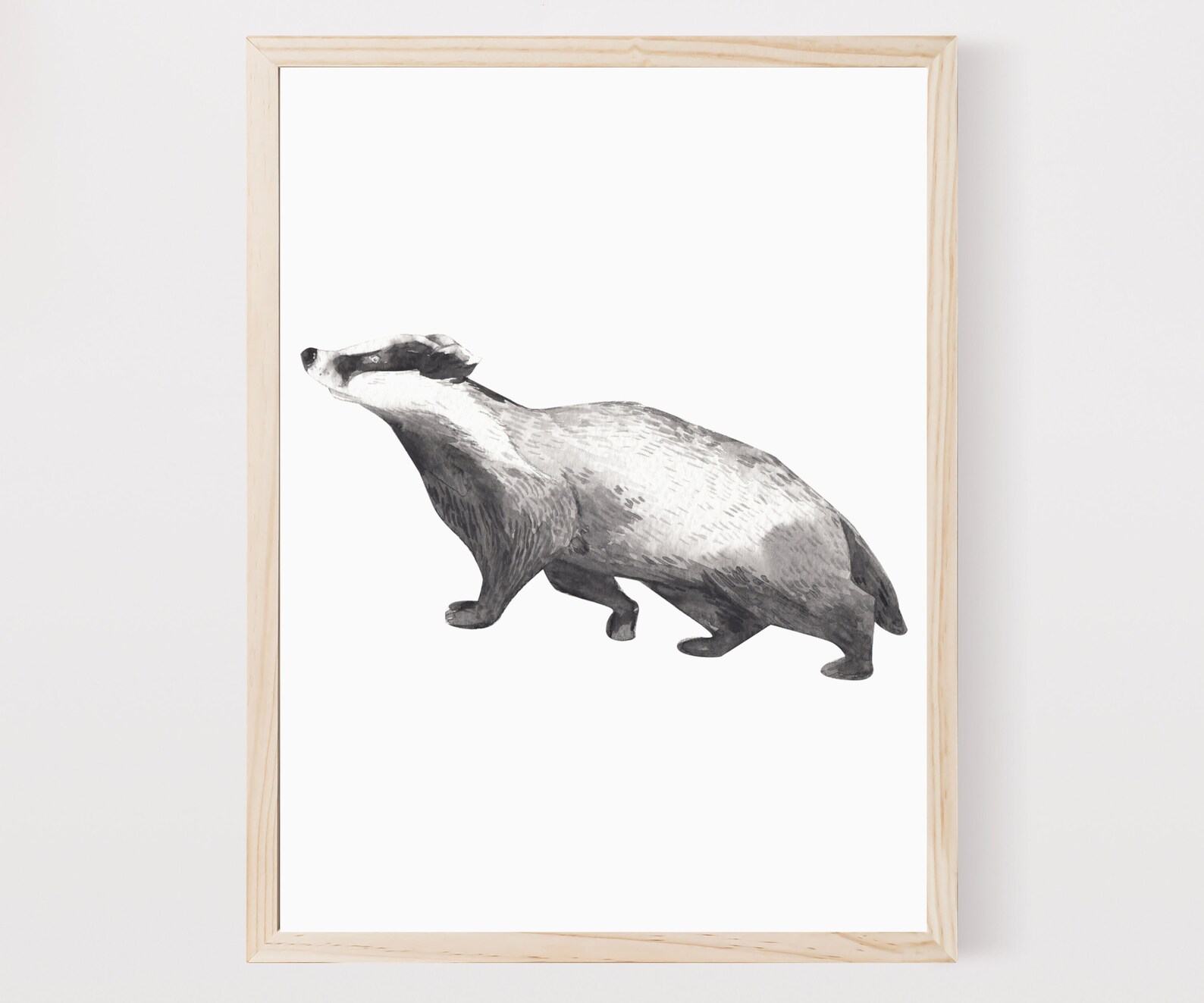 Skunk Print Woodland Animal Print Forest Animal Print Etsy