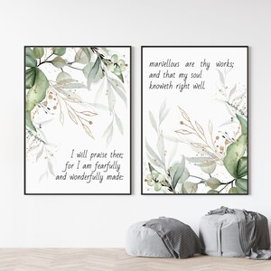 Bible Verse Printable - Psalm 139:14 - Scripture Wall Art - Bible Verse ...