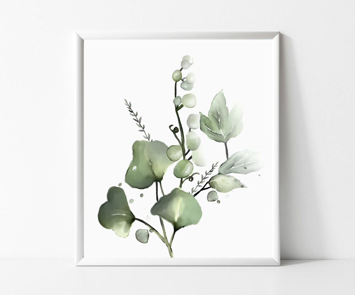 Greenery PrintsWall Art Etsy