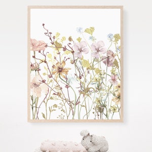 Wildflower Print - Floral Instant Art - Printable Art - Floral Wall Art - Botanical Print - Housewarming Gift - Floral Home Decor - Instant