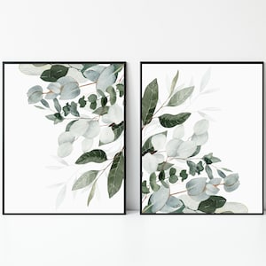 Greenery Print - Eucalyptus Print - Wall Art Decor - Modern Farmhouse Decor - Home Decor - Botanical Print - Printable Wall Decor