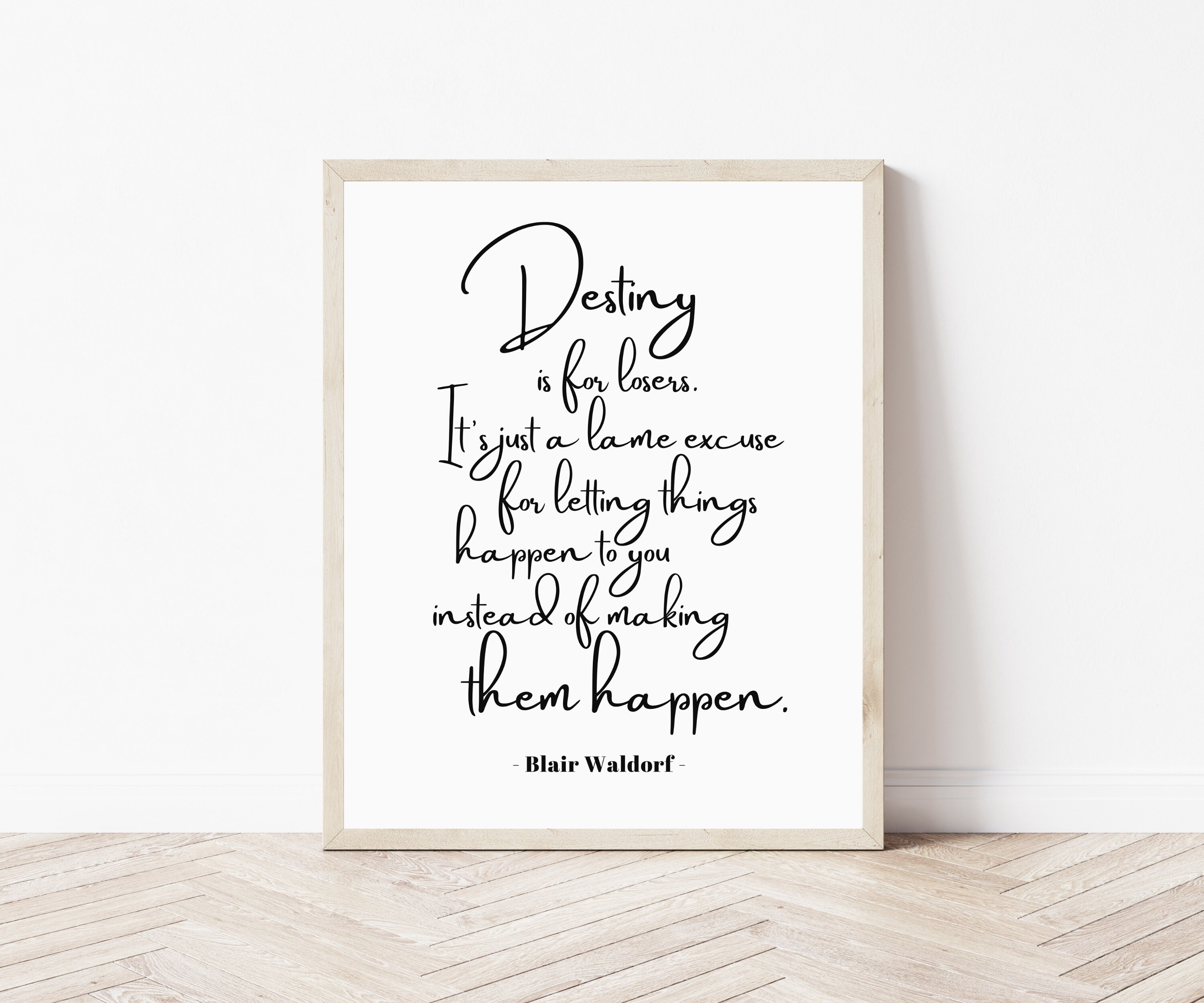 Blair Waldorf Quote Print Inspirational Poster Home Decor Etsy