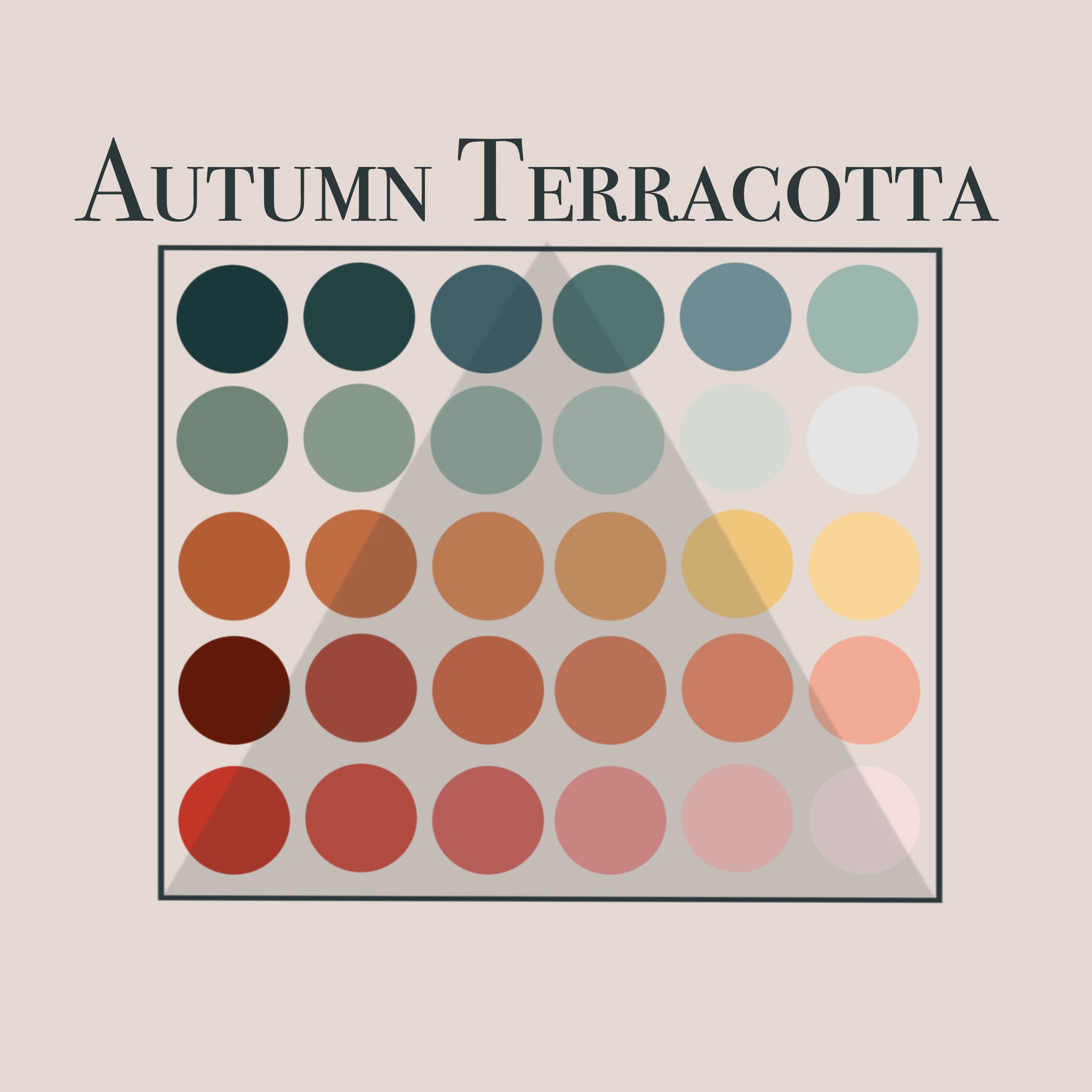 controlador textura Coherente Paleta de colores de terracota de otoño Procreate - Etsy México