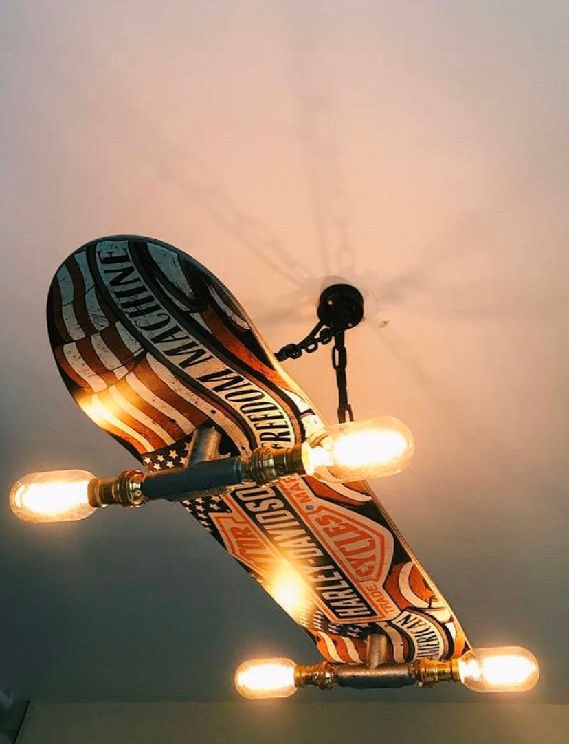 Skateboard Light Ceiling Etsy