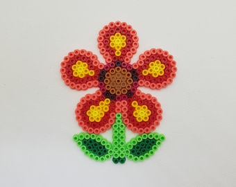 Perles de repassage Hama | Fleur moyennement colorée | Décoration | Pour pendaison