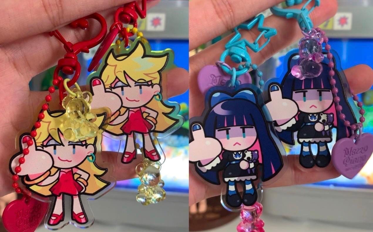 PASWG: Panty Stocking | Acrylic Keychain with Charms | Cartoon Fan Gift