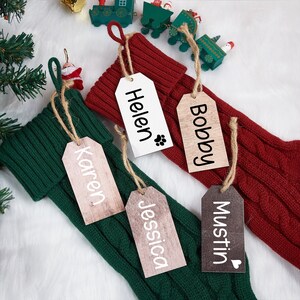 Christmas Personalised Wooden Christmas Tree Gift Tag Name Tags Christmas  Present Name Tags Wooden Gift Tag Names Tree Decoration 