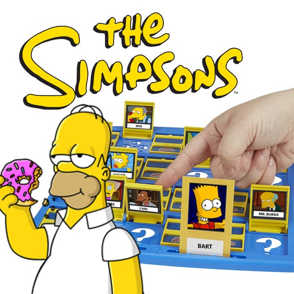 Simpsons Guess Who Game | INSTANT DOWLOAD | Customized Digital Print and Play DIY | Game Night Ideas | The Simpsons Edition
