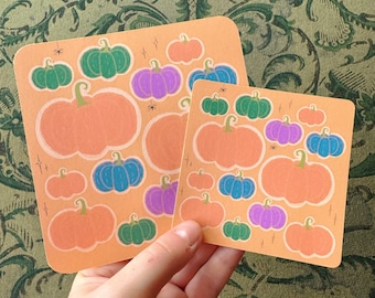 Festive Pumpkin sticker sheet Halloween Thanksgiving