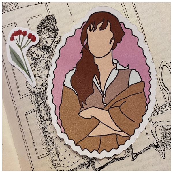 Elizabeth Bennet Matte Sticker Pride and Prejudice