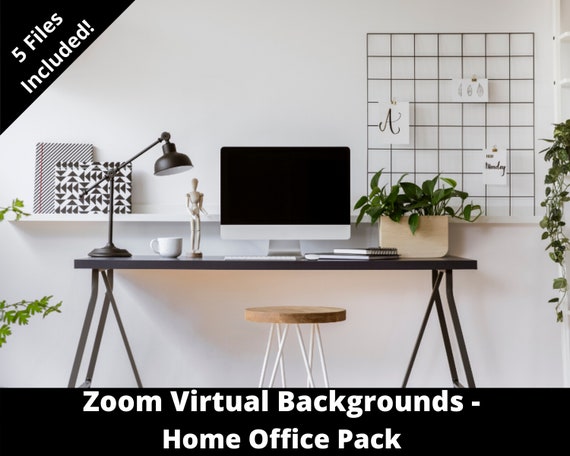Zoom Virtual Backgrounds Home Office Pack | Etsy