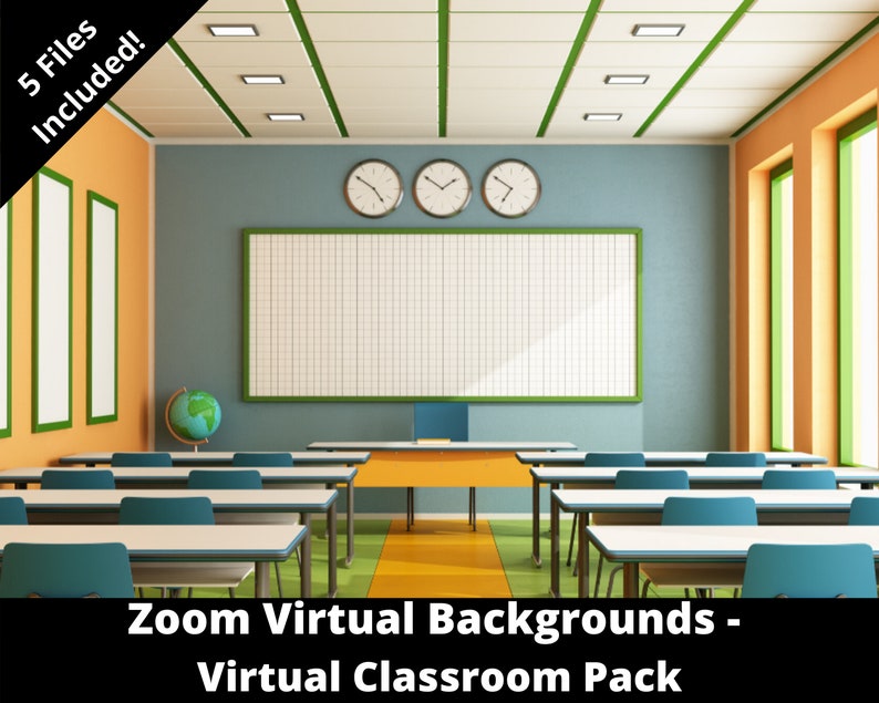 Zoom Virtual Backgrounds Virtual Class Room Pack Etsy