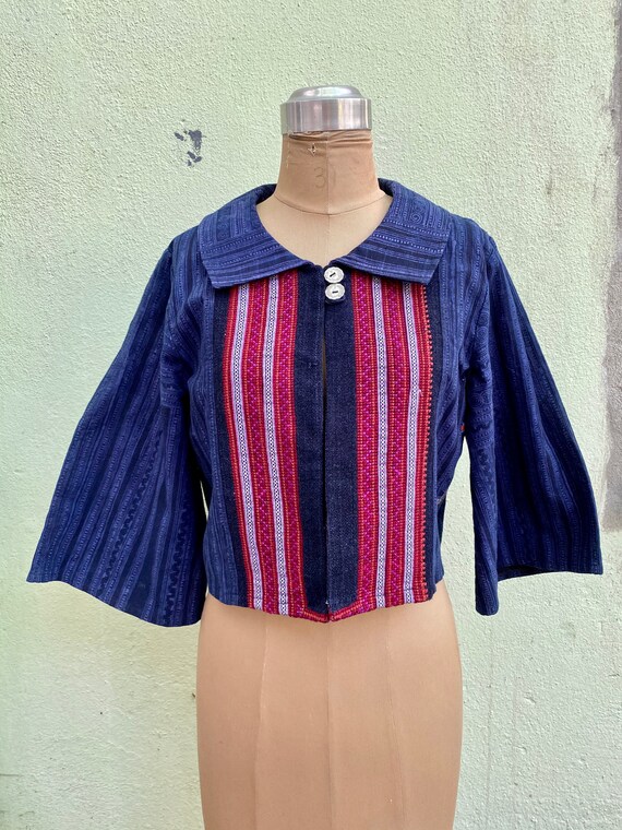 RARE, vintage, Thai, bolero, jacket, handmade, bat