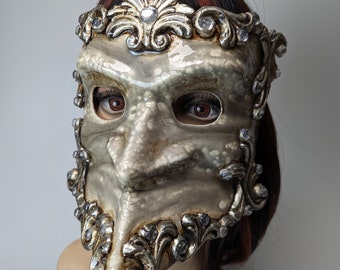 Construction mask - silver and white impact-resistant