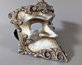 Venetian construction mask - silver