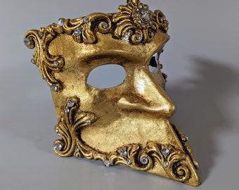 Venetian construction mask - gold