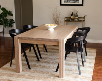 NOVA- Solid Wood Parsons Style Dining Table (Made to Order)