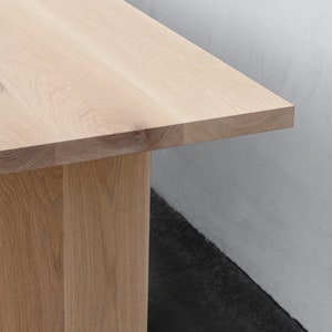 MERIDIAN Solid White Oak Dining Table Made to Order image 4