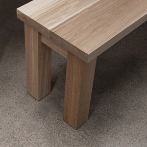 VEGA Solid Wood Scandinavian Dining Table w/ Matching Bench Made to Order image 5