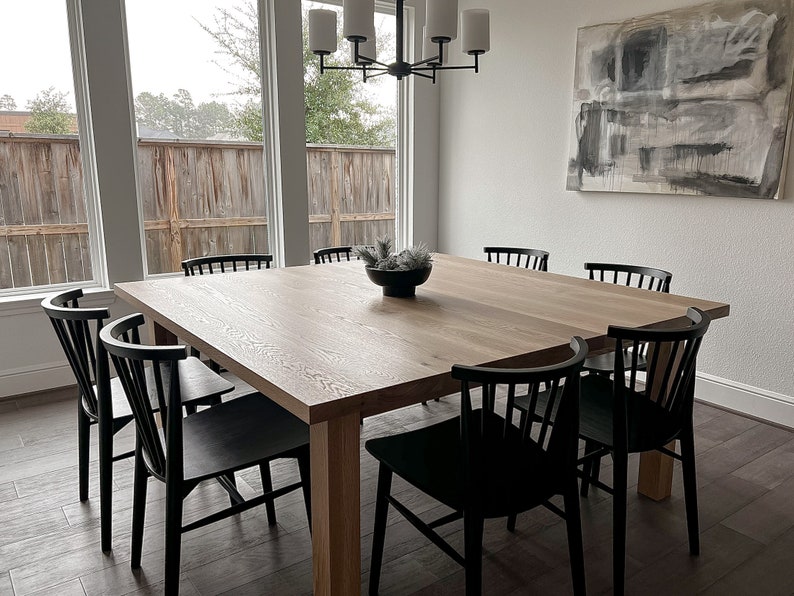 Custom Square 'Vega' Table 
66"W X 66"L X 30"H
Solid White Oak