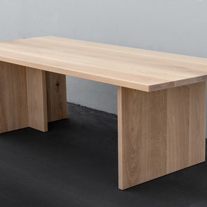 MERIDIAN Solid White Oak Dining Table Made to Order image 1