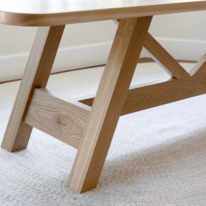 PARALLAX Solid Wood Angular Cross Leg Dining Table Made to Order image 2