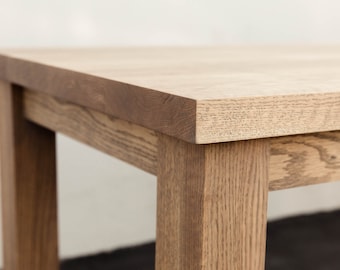 VEGA - Solid White Oak Desk/Dining Table in Ash Grey (Made to Order)