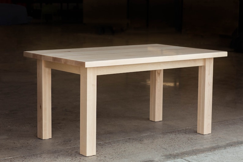 Custom 'Vega' Table with beveled edge tabletop detail