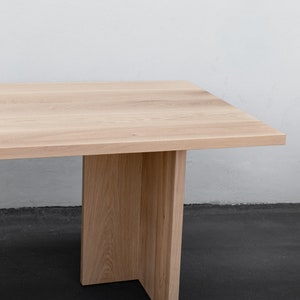 MERIDIAN Solid White Oak Dining Table Made to Order image 6