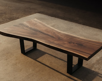 LYNX- Live Edge Walnut Coffee Table w/ Black Steel Legs (Made to Order, Do NOT buy this!)