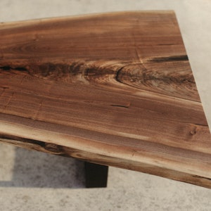 LYNX Live Edge Walnut Coffee Table w/ Black Steel Legs Made to Order, Do NOT buy this image 4